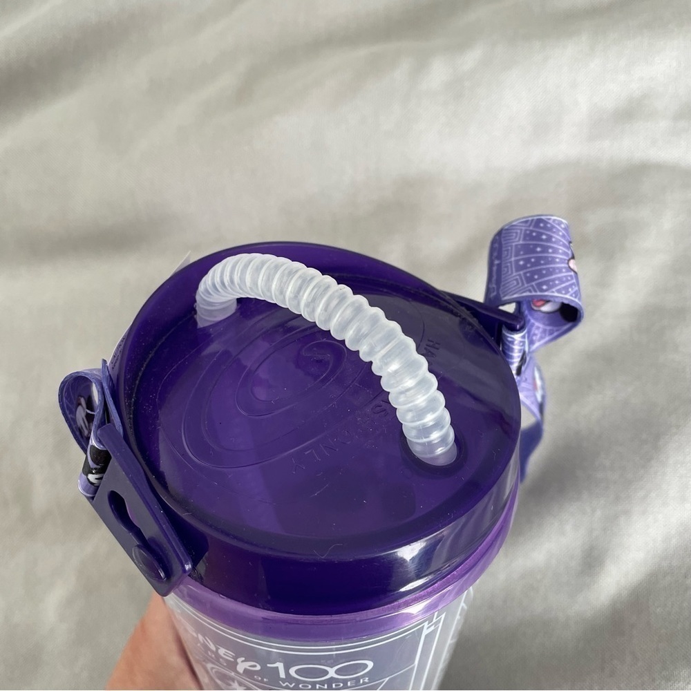 Disneyland 100 Years of Wonder Cup Disney purple Mickey cold cup straw sip - Picture 4 of 6